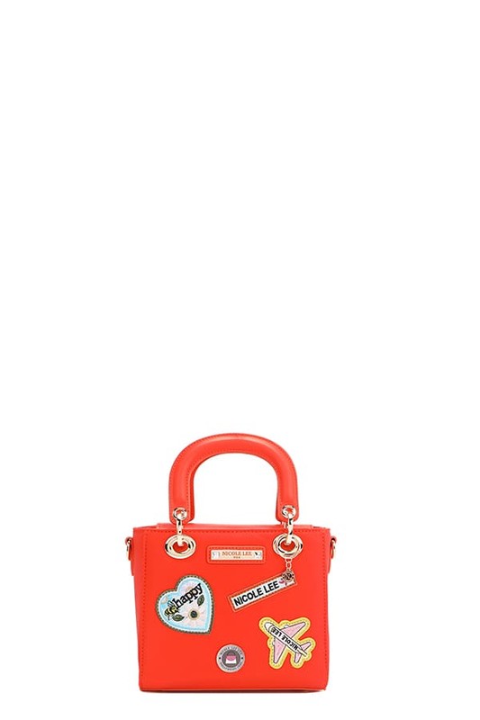 Nicole Lee USA Color Patch Handbag with Top Handle - us.meeeshop