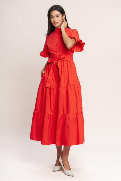 Feels Like a Compliment Woven Midi Dress in CREAM - Feel Like Dressing Up