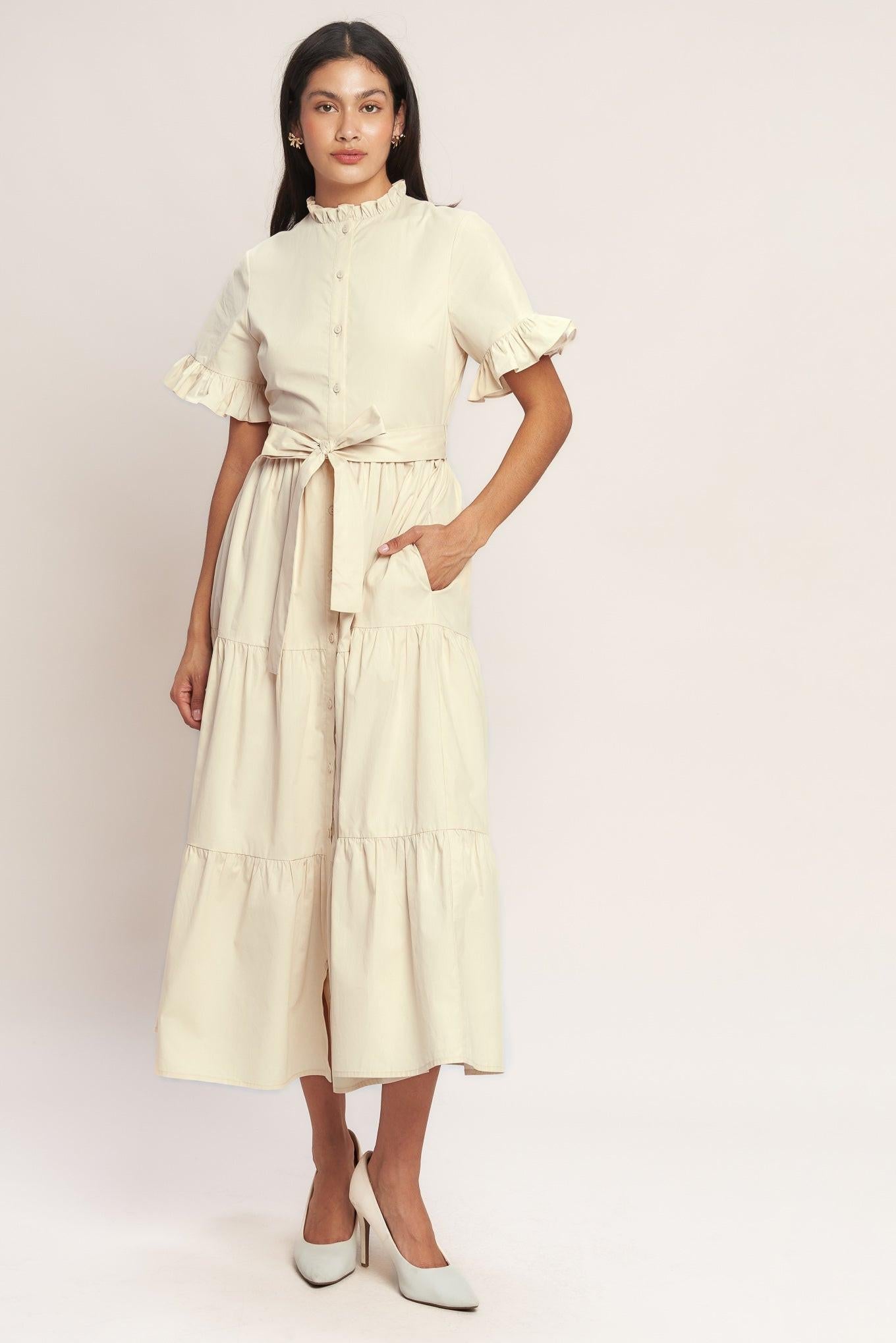 Feels Like a Compliment Woven Midi Dress view 13 - Feel Like Dressing Up