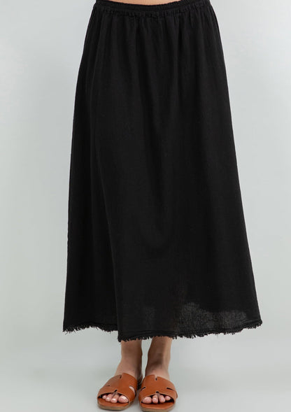 Fern Skirt 100% Cotton Gauze One Size in Azure view 2 - One Skirt