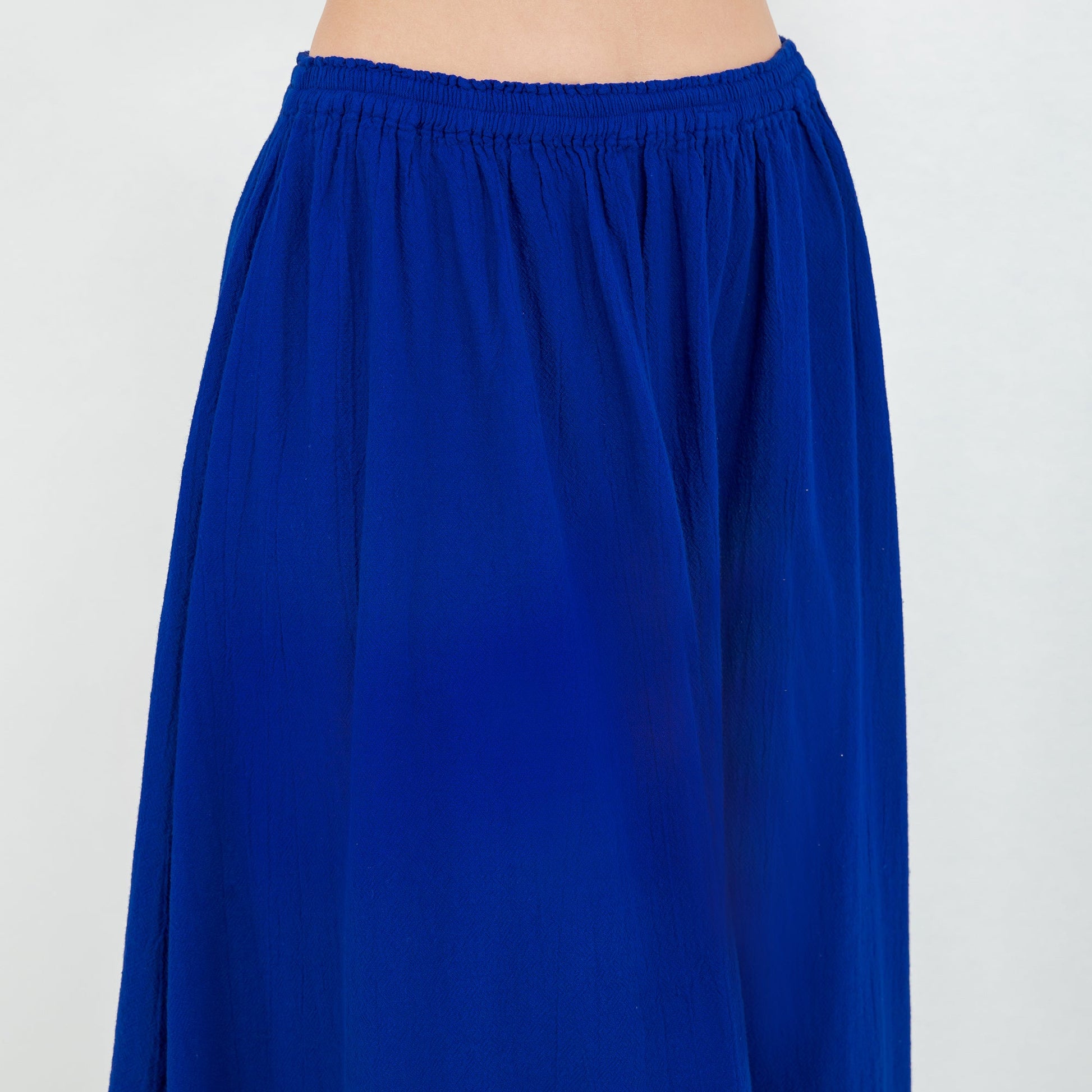 Fern Skirt 100% Cotton Gauze One Size in Indigo view 6 - One Skirt