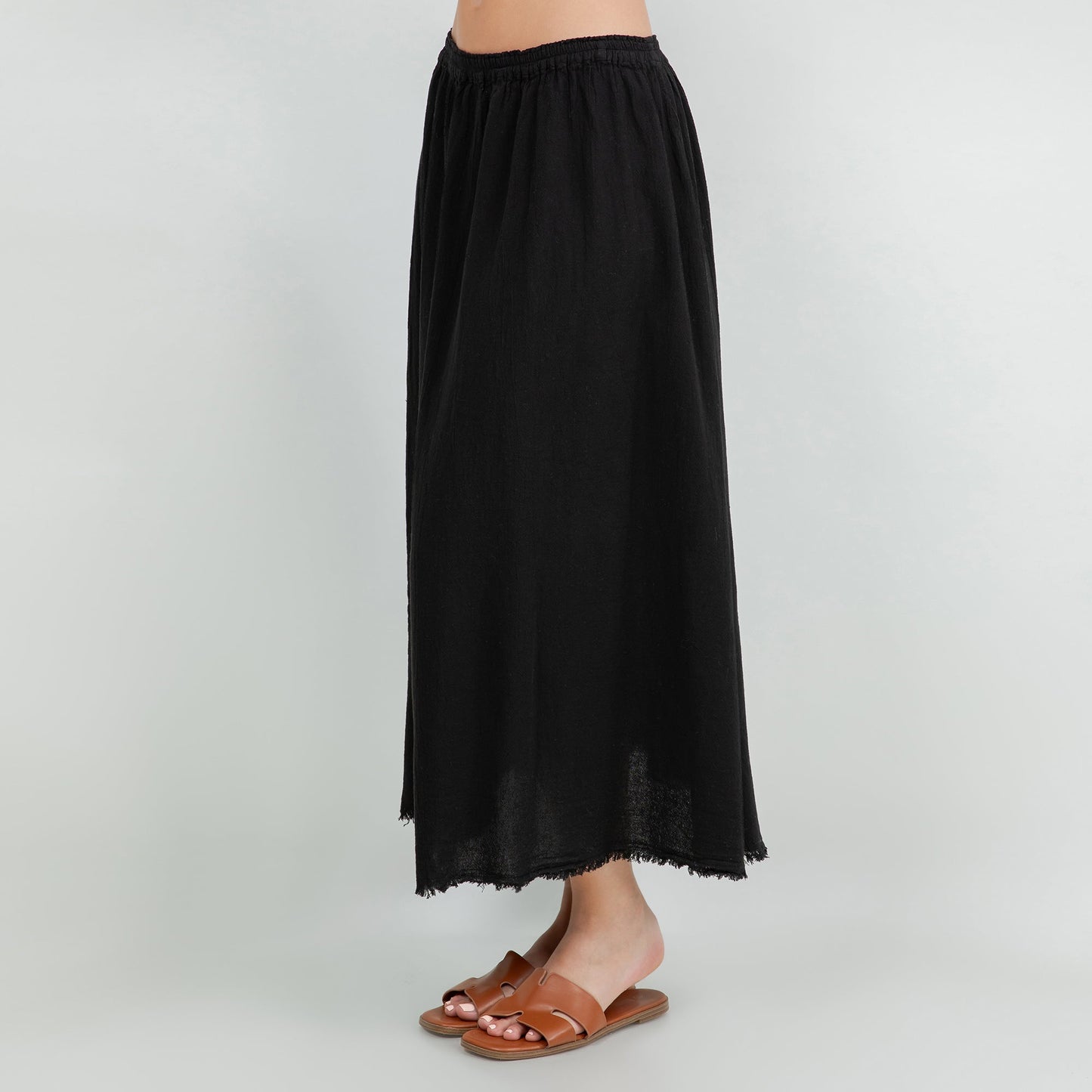 Fern Skirt 100% Cotton Gauze One Size in Ivory view 9 - One Skirt