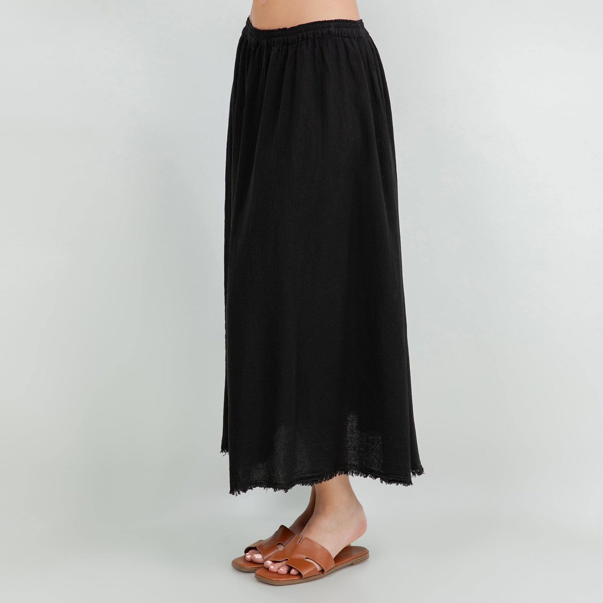 Fern Skirt 100% Cotton Gauze One Size in Ivory view 9 - One Skirt