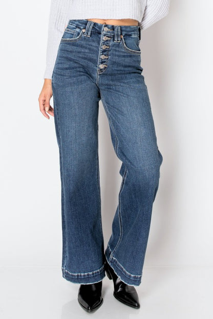 Cindy Tummy Control 90's Vintage Stretch Wide Jean | view 4 | Artemis Vintage | us.meeeshop