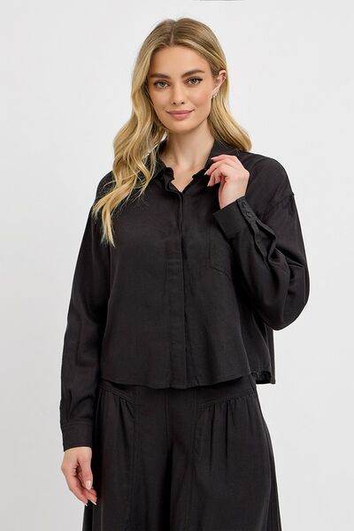 RISEN Button Down Long Sleeve Shirt - us.meeeshop