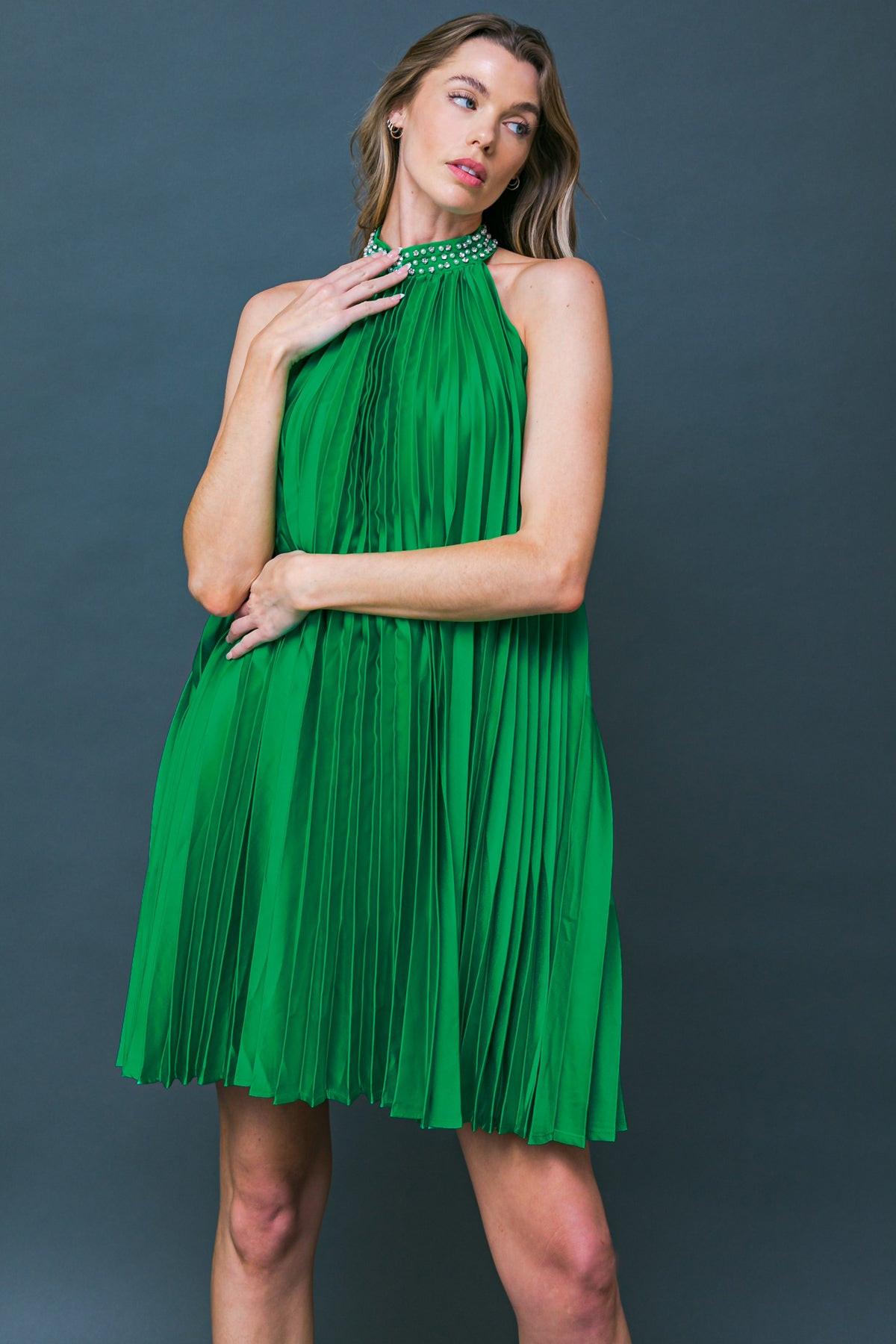 Fiesta Friday Woven Mini Dress in GREEN view 5 - Fiesta Friday Outfit Ideas