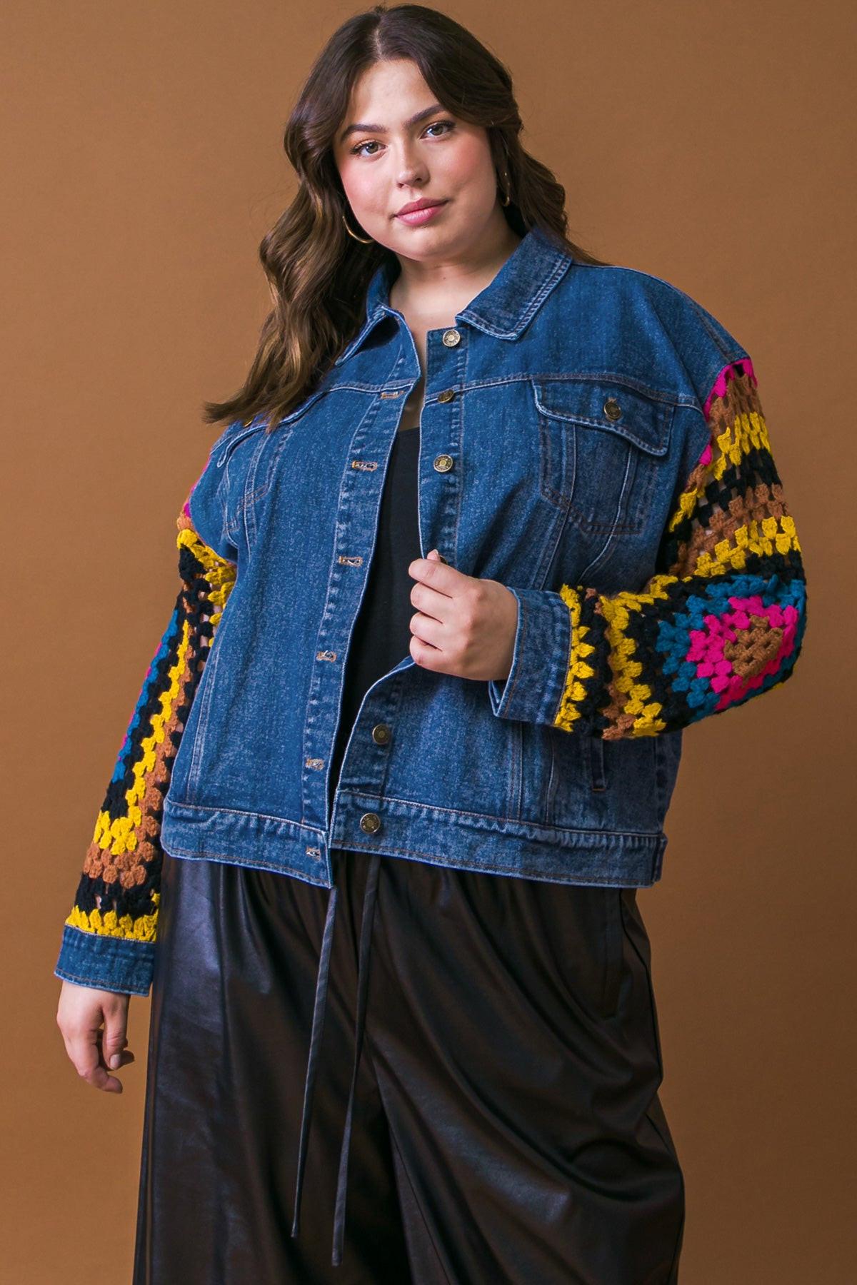 Festival Weave Washed Denim Jacket | view 8 | Flying Tomato | us.meeeshop