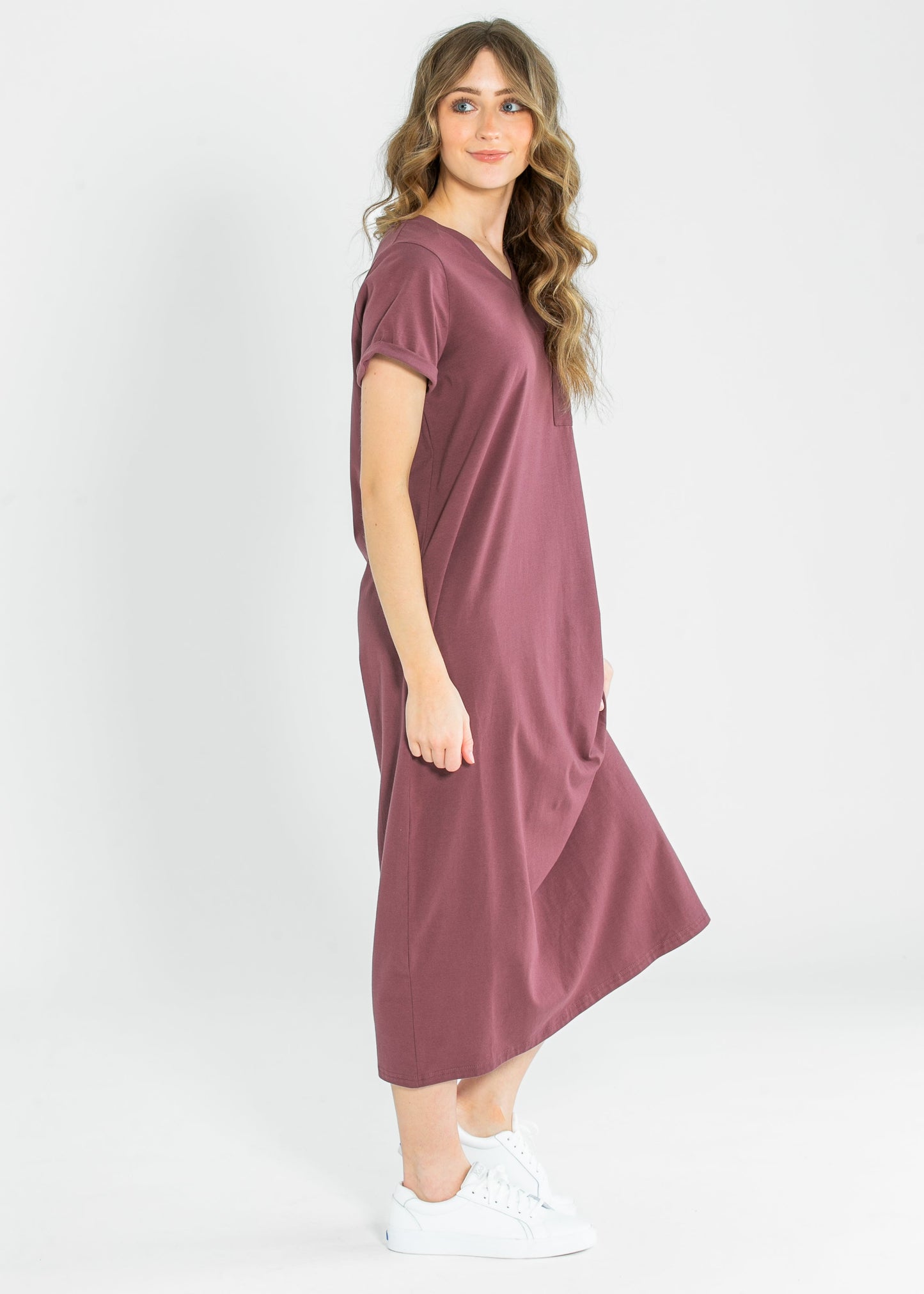 Finley V-neck T-shirt Dress in Black view 11 - Finley Shirt Dress Sale