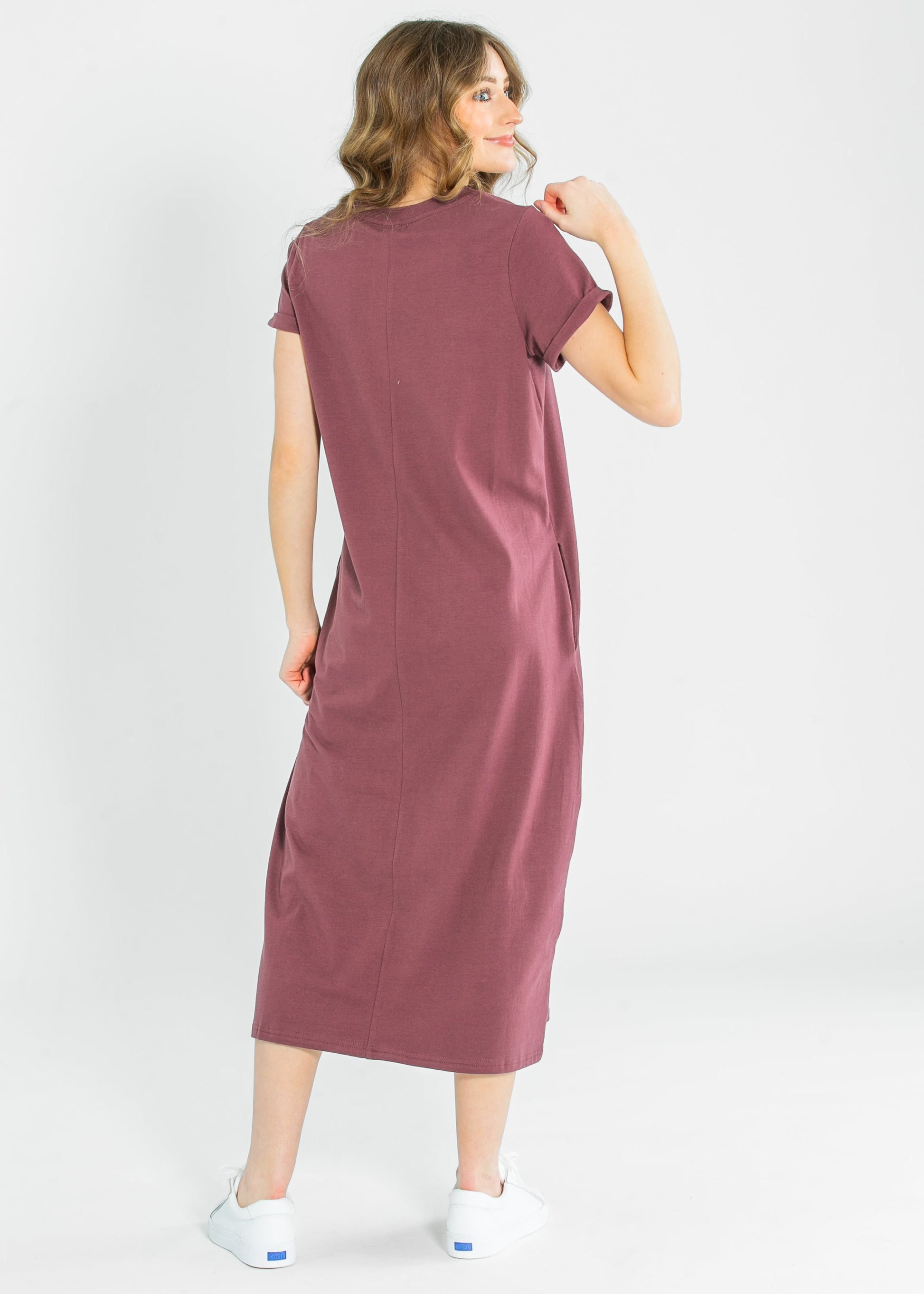 Finley V-neck T-shirt Dress in Black view 12 - Finley Shirt Dress Sale