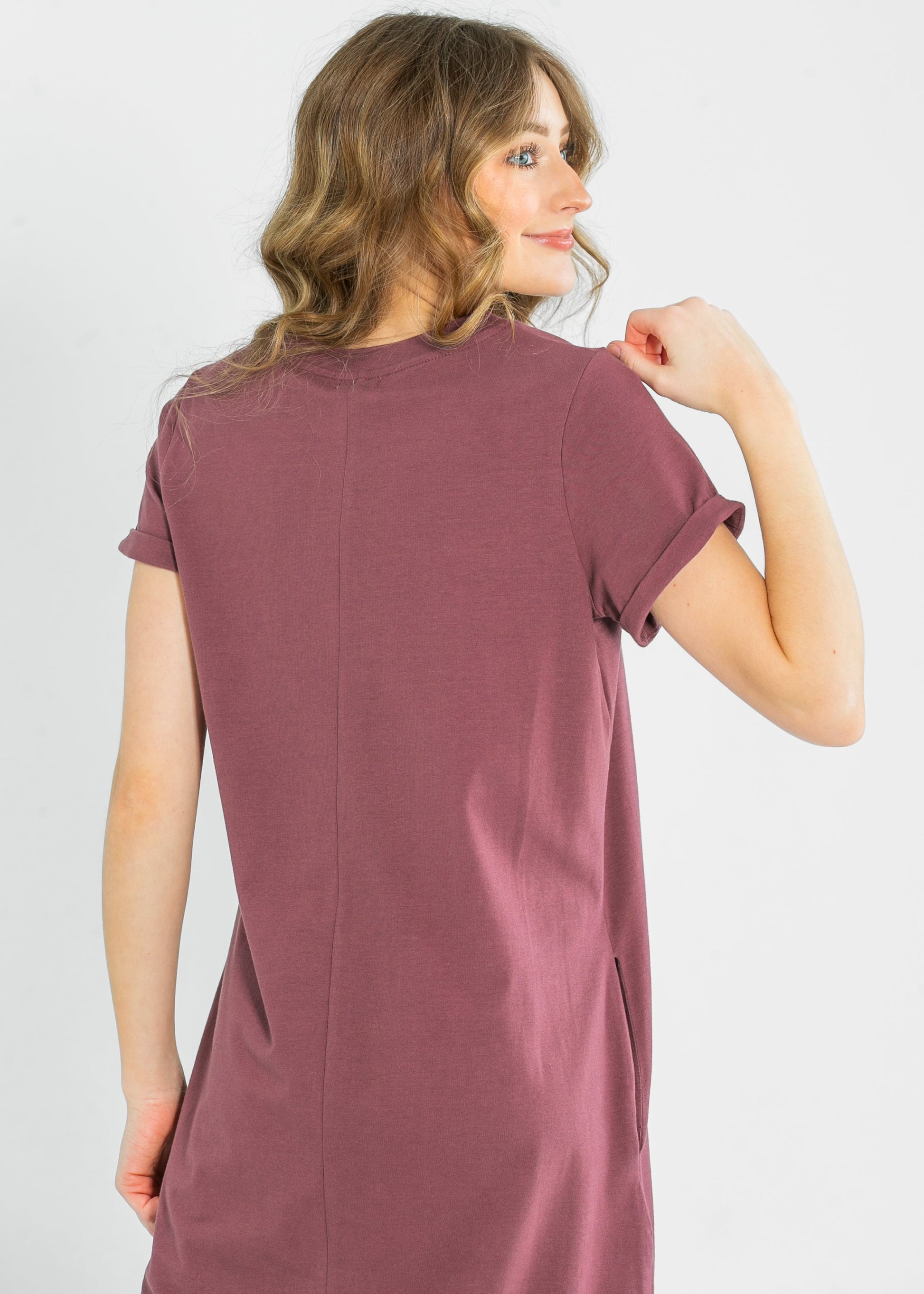 Finley V-neck T-shirt Dress in Black view 13 - Finley Shirt Dress Sale