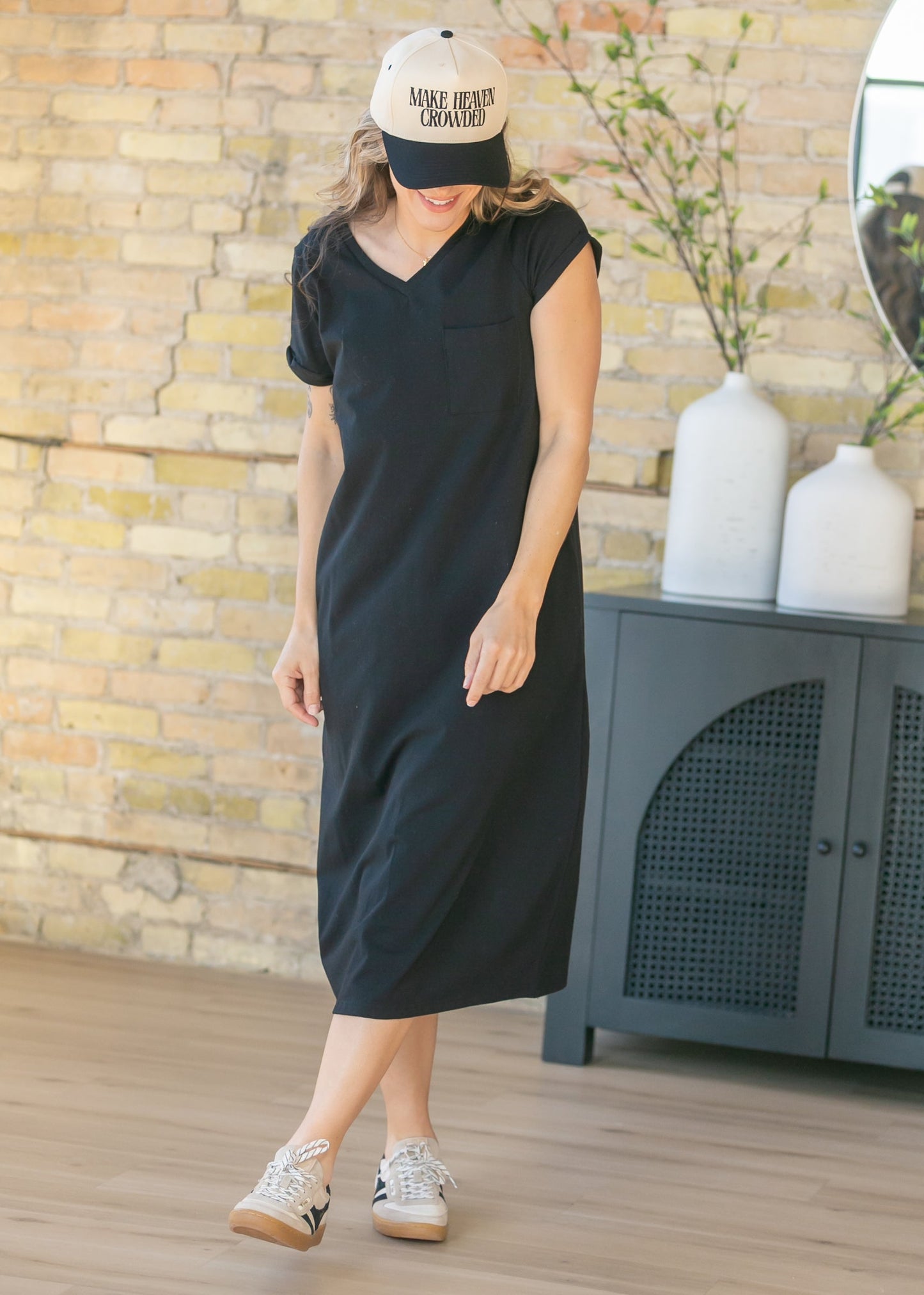 Finley V-neck T-shirt Dress in Mulberry - Finley Shirt Dress Sale