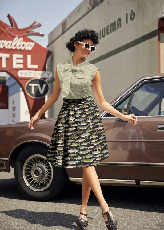 Fish A-line Skirt in XS - Fishing Line Skirt Hem