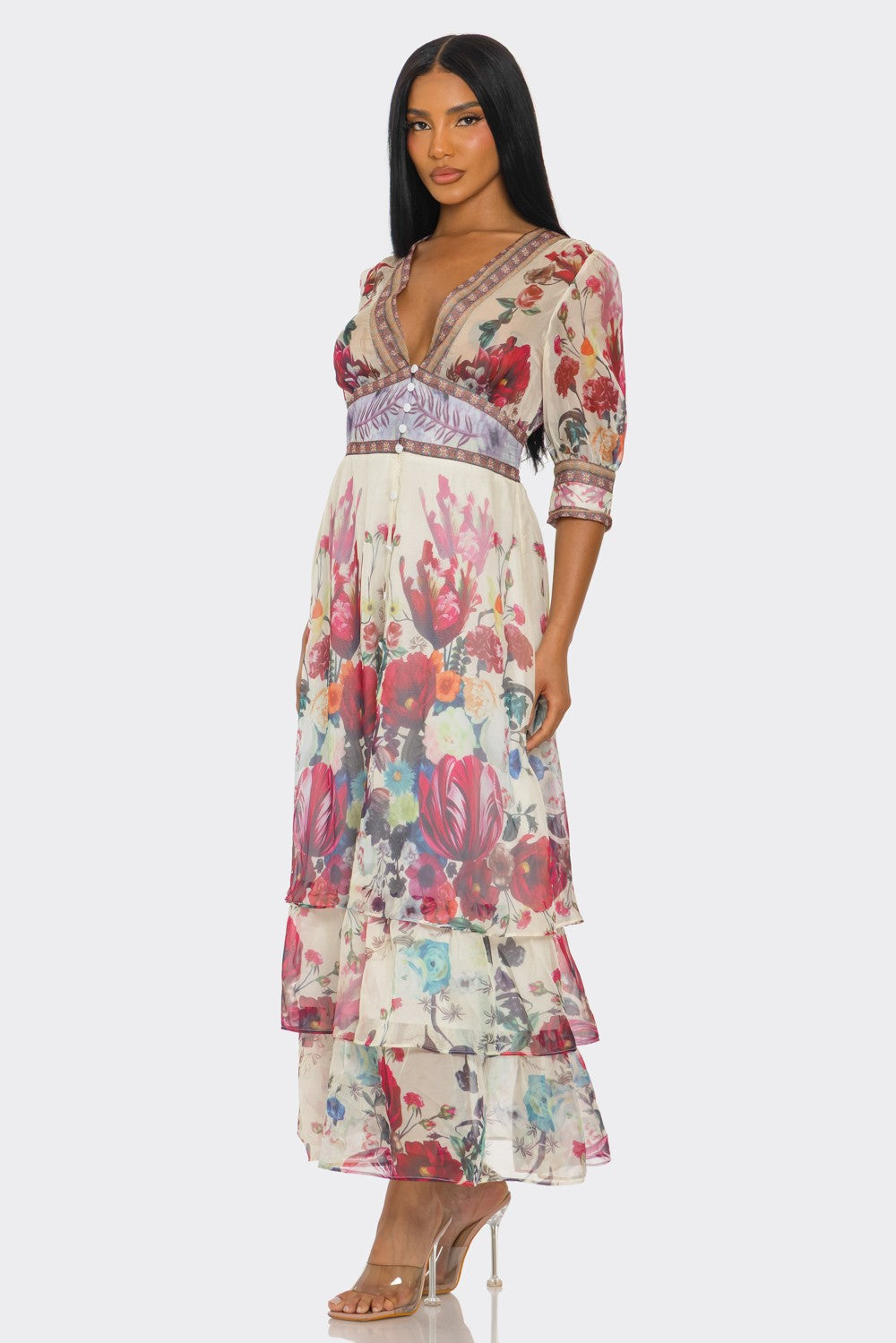 Flora Poeme Tiered Maxi Dress view 5 - Flora Porte