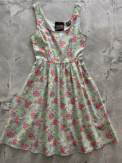 Floral Cats Fit & Flare Dress in XL view 5 - Floral Cat Dress