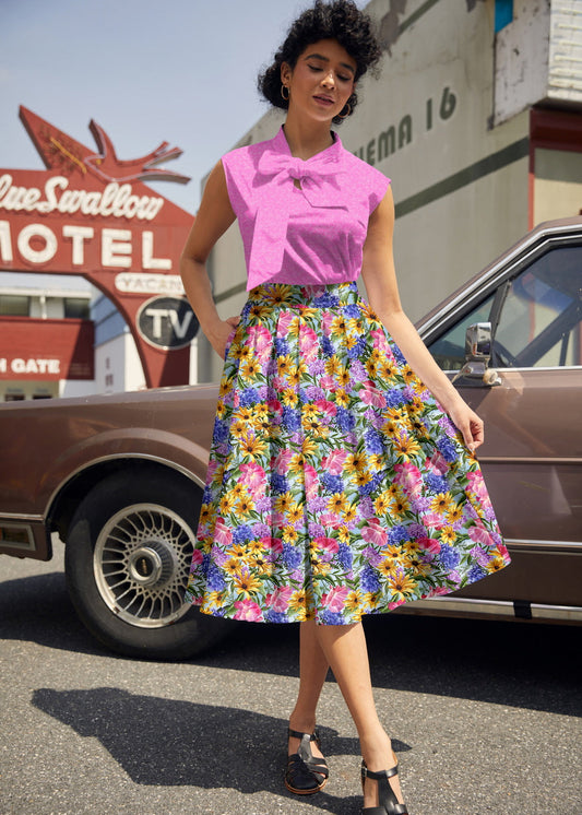 Floral Doris Skirt in XS - Floral Dress Skirt