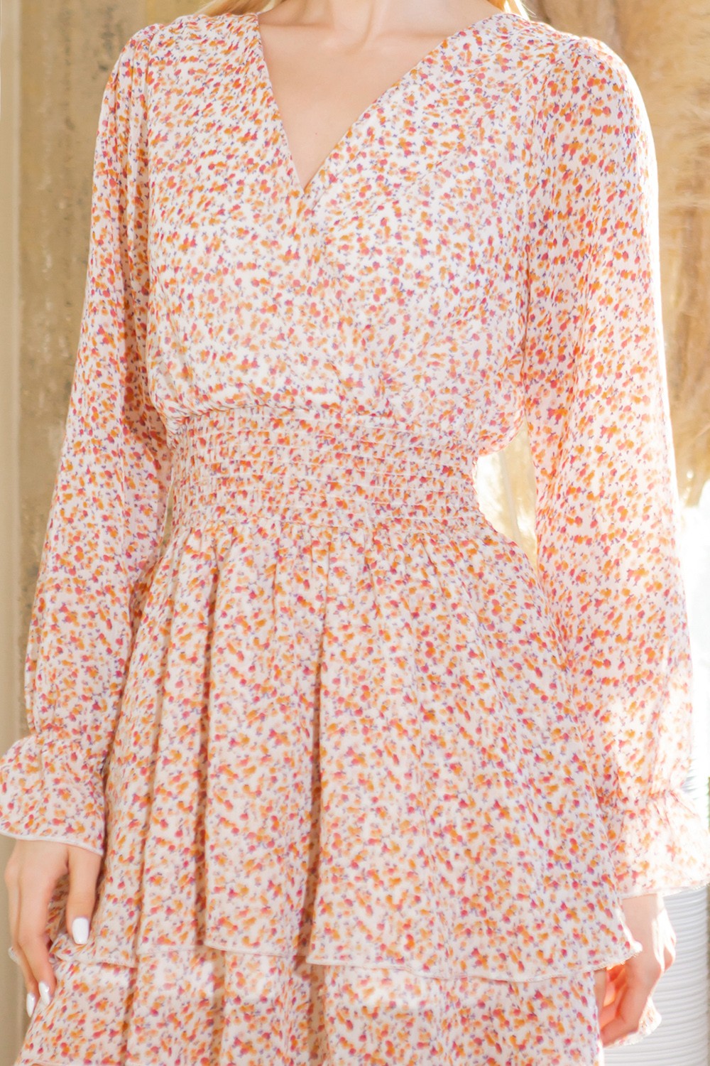 Floral Wrap Teir Dress view 6 - Floral Wrap Dress For Women