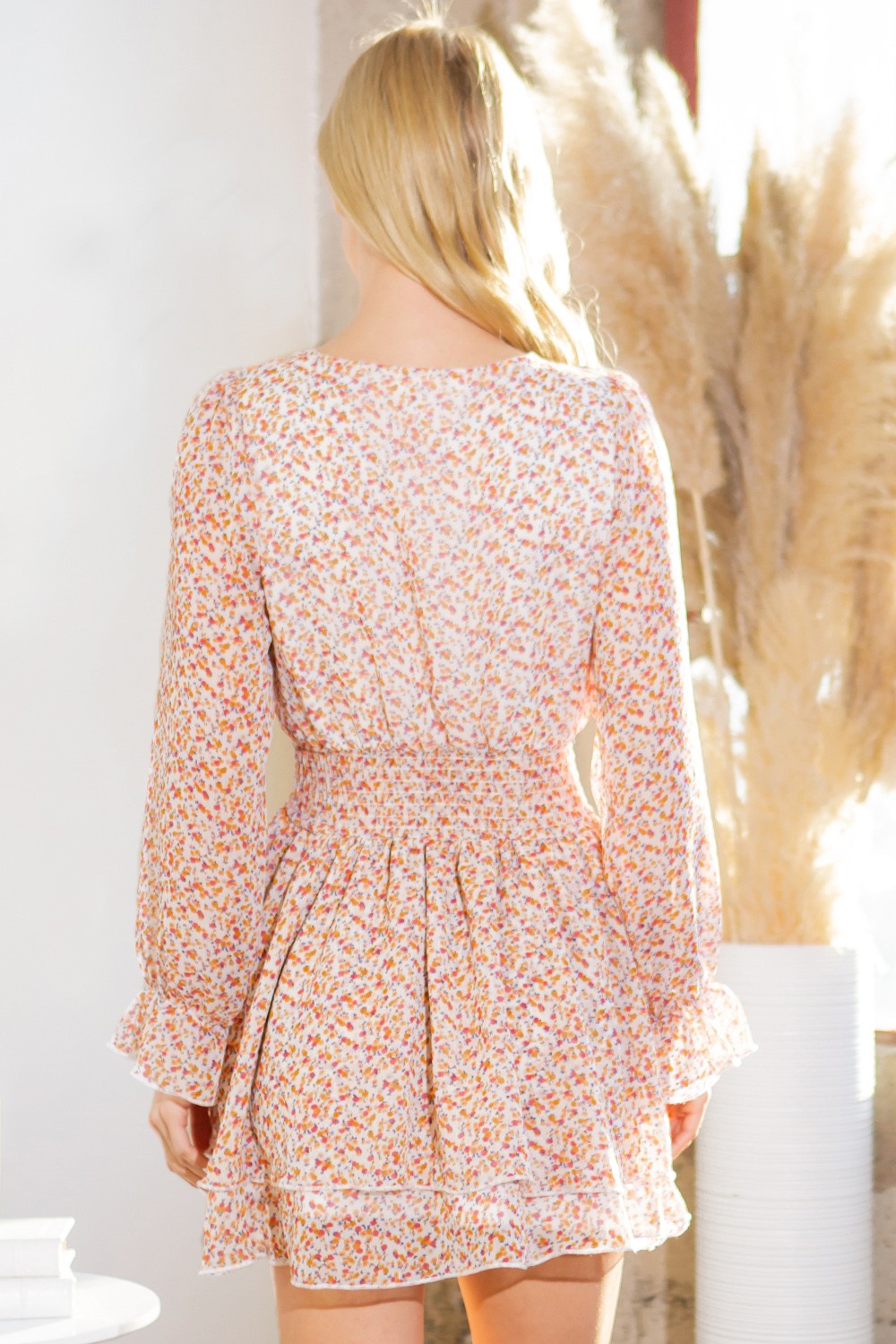 Floral Wrap Teir Dress view 7 - Floral Wrap Dress For Women