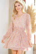 Floral Wrap Teir Dress S (dress) - floral wrap dress for women, floral wrap dress wedding guest, floral - shop at us.meeeshop