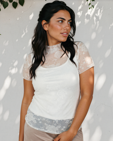 Florence Sheer Lace Top in S - Florence Pugh Sheer Top