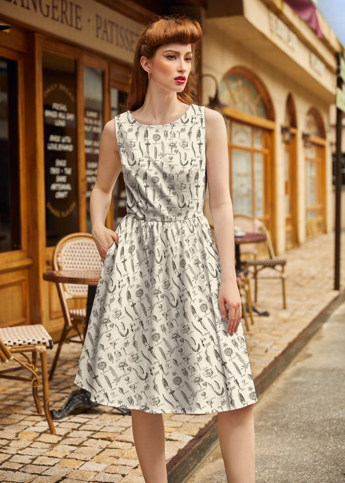 Flower Parts Vintage Dress in XS