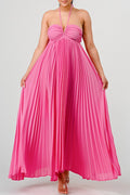 Flowy Sleeveless Pleated Maxi Dress Large view 3 (dress) - flowy sleeveless dress pattern, sleeveless f - shop at us.meeeshop