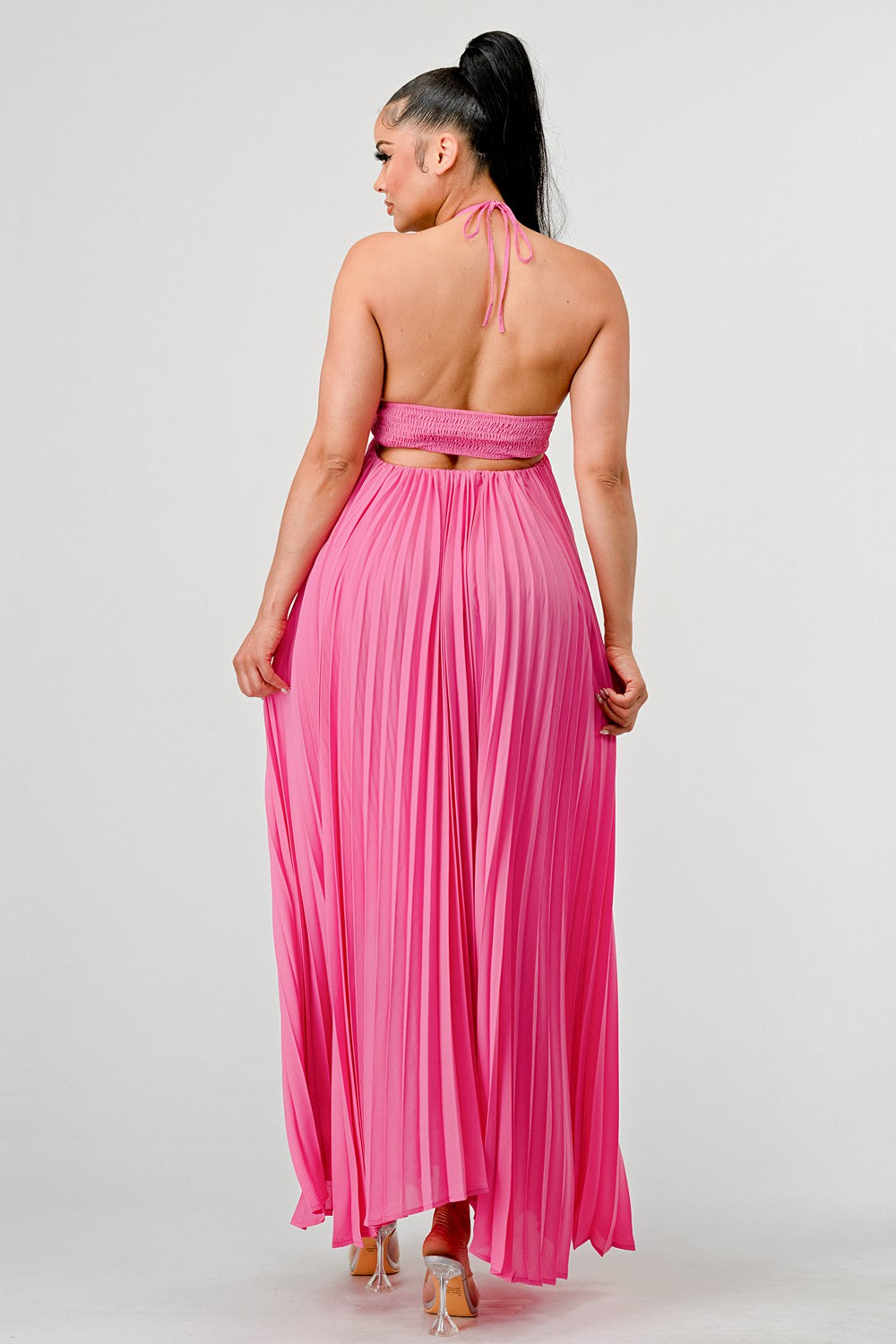 Flowy Sleeveless Pleated Maxi Dress view 5 - Sleeveless Flowy Dresses For Women