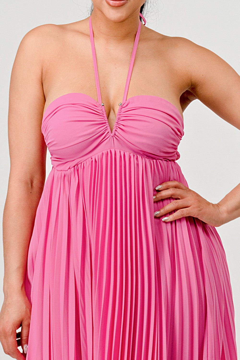 Flowy Sleeveless Pleated Maxi Dress view 6 - Sleeveless Flowy Dresses For Women