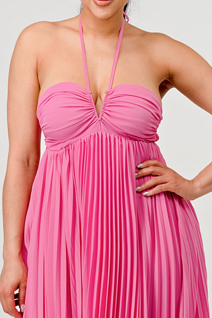 Flowy Sleeveless Pleated Maxi Dress view 6 - Sleeveless Flowy Dresses For Women