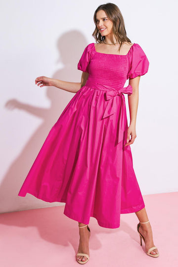 Flying Tomato a Peaceful Place Woven Midi Dress - MeeeShop Women's Fashion