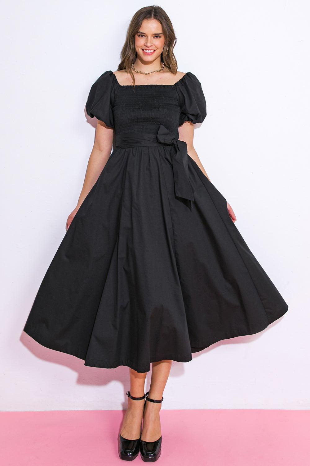 Flying Tomato a Peaceful Place Woven Midi Dress in FUCHSIA view 2 - Quiet Place Dress