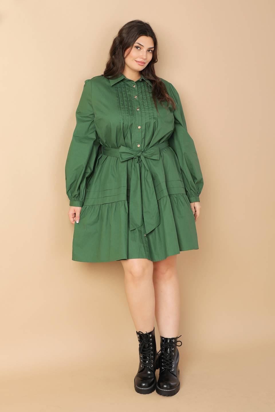 Flying Tomato Aesthetic Pose Woven Mini Dress in GREEN view 8 - Aesthetic Poses Dress