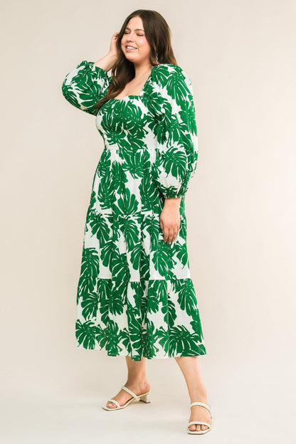 Flying Tomato All the Drama Woven Midi Dress in IVORY RUST view 11