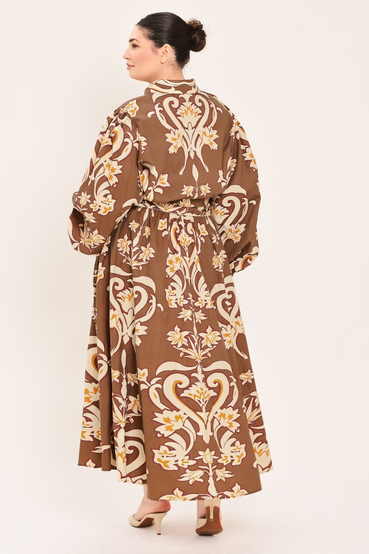 Flying Tomato Amber Medallion Woven Shirt Maxi Dress - MeeeShop Women's Fashion