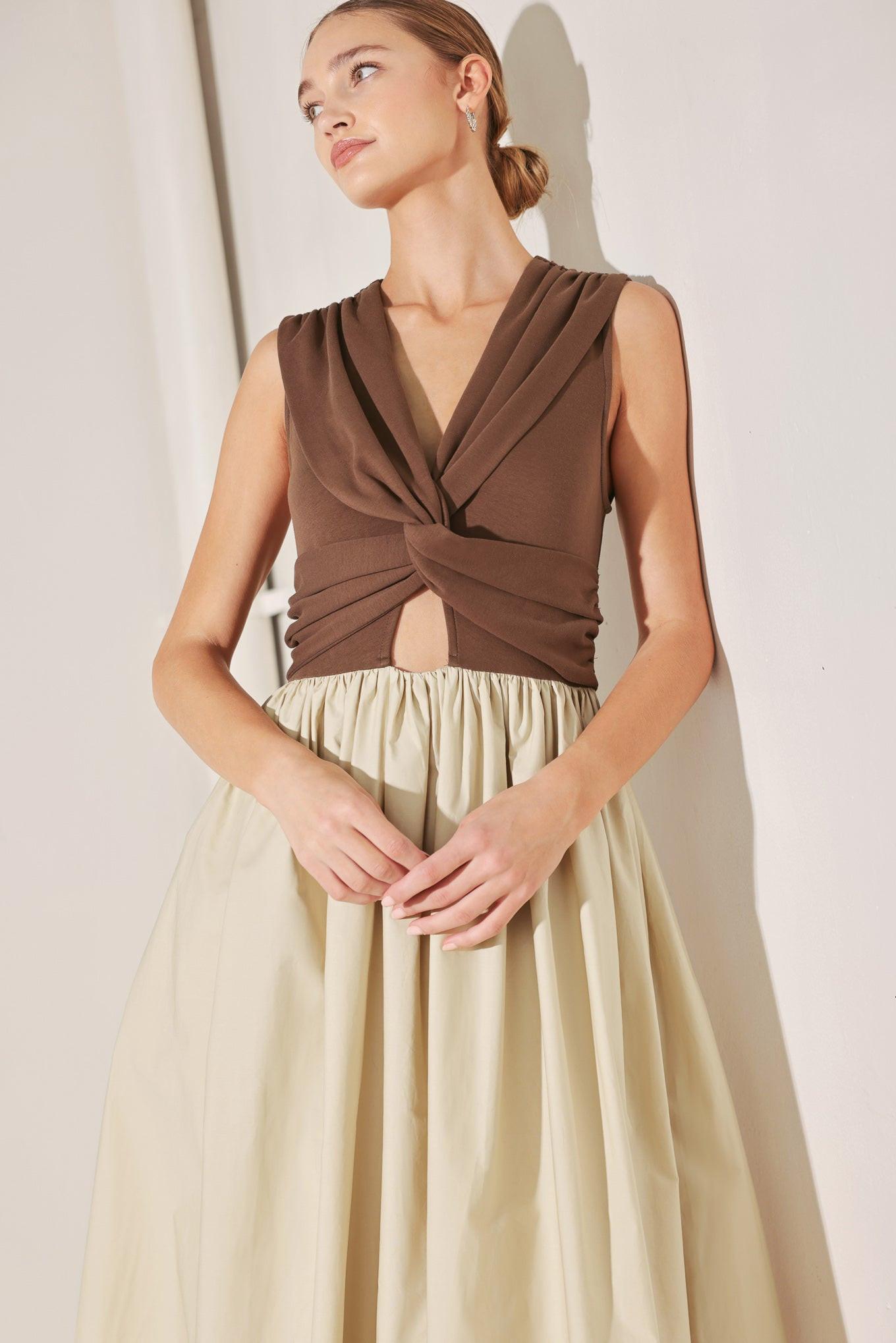 Flying Tomato Angel Veil Solid Midi Dress view 12 - Angel Veil Maxi Dress Cream
