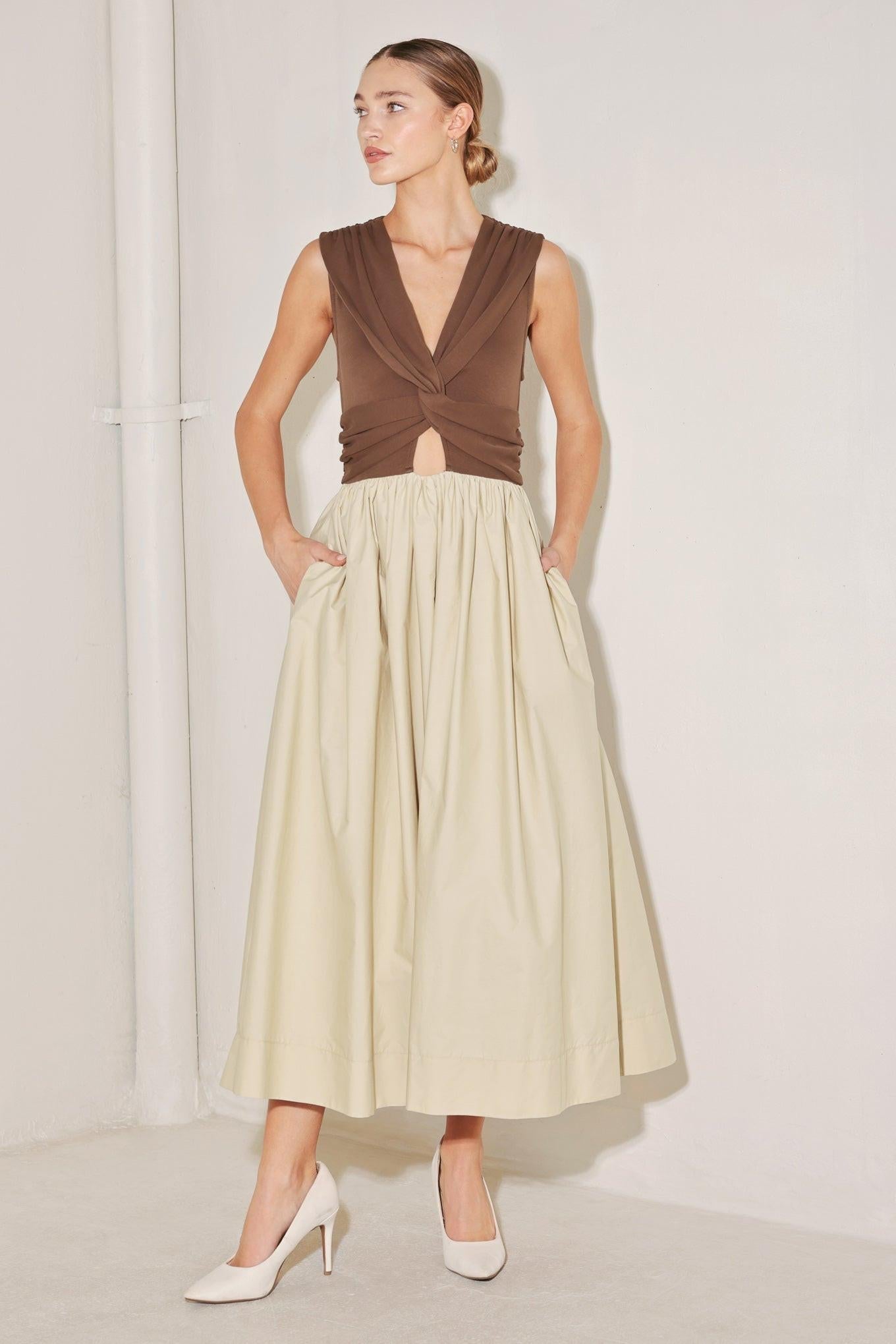 Flying Tomato Angel Veil Solid Midi Dress view 8 - Angel Veil Maxi Dress Cream