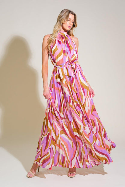 Flying Tomato as Time Goes by Woven Maxi Dress in LAVENDER ACID - Time Flies Dress Up