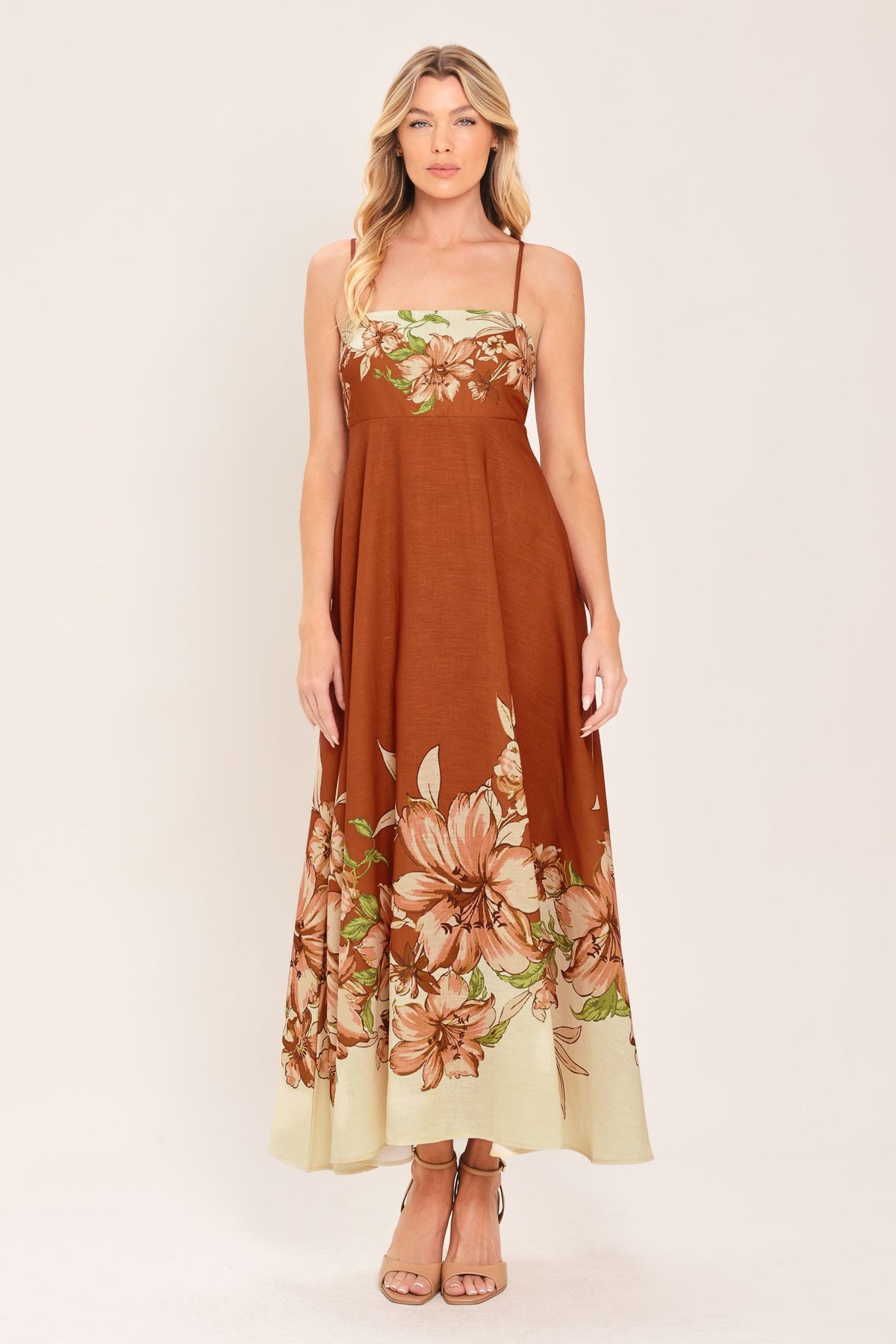 Flying Tomato Autumn Petal Woven Midi Dress - MeeeShop Women's Fashion