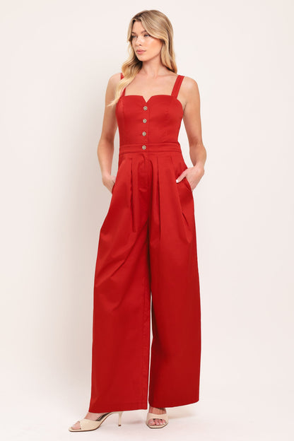 Flying Tomato Black Tie Romance Woven Jumpsuit in BLACK view 6 - Black Tie Overalls (one-piece)