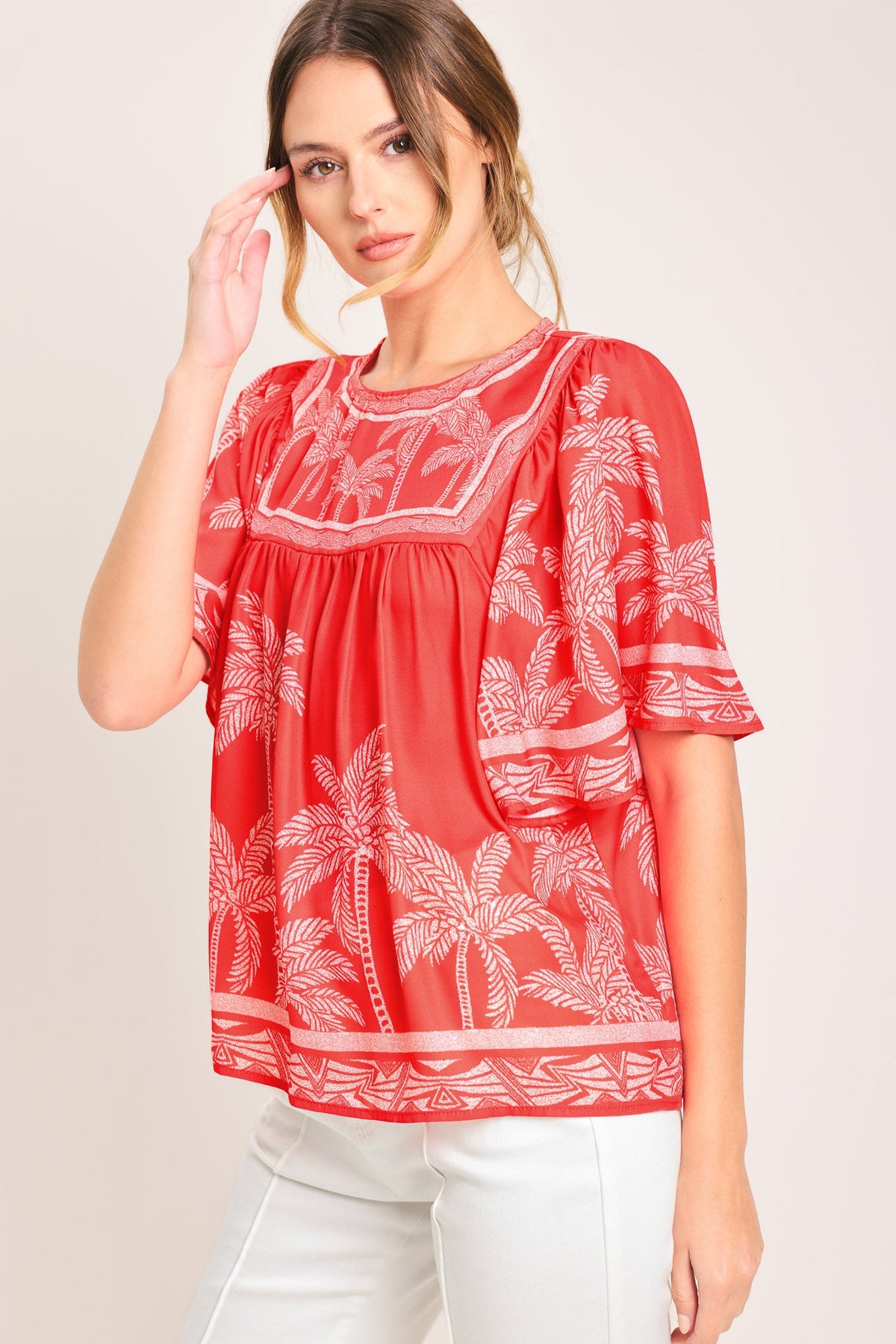 Flying Tomato Breeze Story Woven Top - MeeeShop Women's Fashion