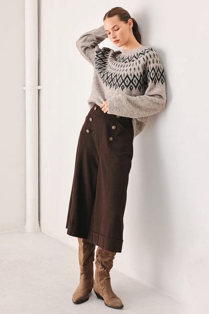 Flying Tomato Cabin Light Serenade Sweater Knit Pullover Top view 14 - Fall Wardrobe Essential - Top Sweater