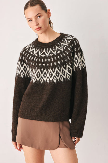 Flying Tomato Cabin Light Serenade Sweater Knit Pullover Top view 7 - Fall Wardrobe Essential - Top Sweater