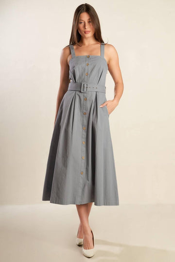 Flying Tomato California Dreaming Woven Midi Dress - MeeeShop Women's Fashion