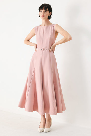 Flying Tomato Calm Afterglow Blush Woven Midi Dress - MeeeShop Women's Fashion