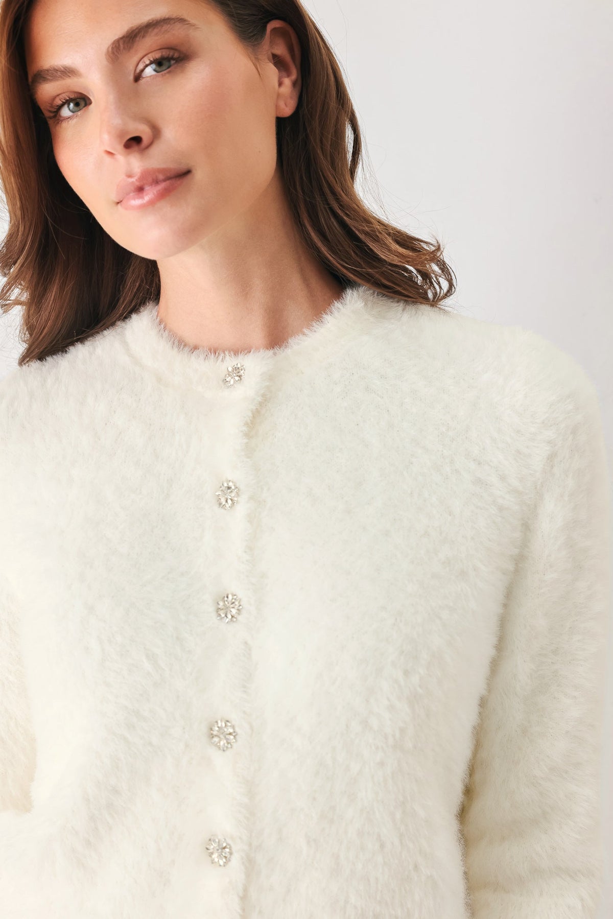 Flying Tomato Camel Classic Camel/off White Elbow-sleeve Cardigan Top view 10 - Classic Camel Jacket