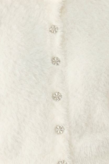 Flying Tomato Camel Classic Camel/off White Elbow-sleeve Cardigan Top view 14 - Classic Camel Jacket