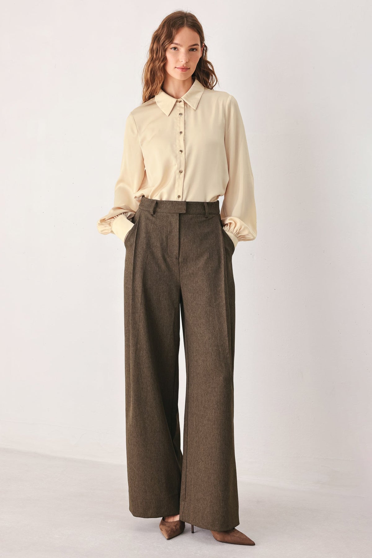 Flying Tomato Canyon Brown Woven Top view 9
