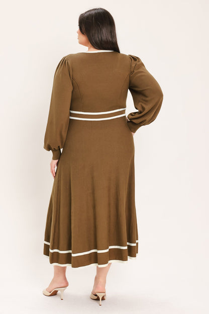 Flying Tomato Cedar Line Elegance Sweater Midi Dress view 16 - Dress Sweater