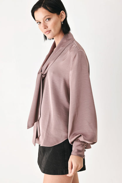 Flying Tomato Champagne Wishes Tie Front Blouse view 12 - Wishes Blouse (top)