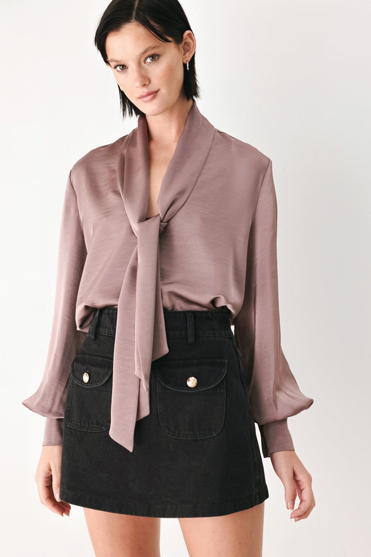 Flying Tomato Champagne Wishes Tie Front Blouse view 14 - Wishes Blouse (top)