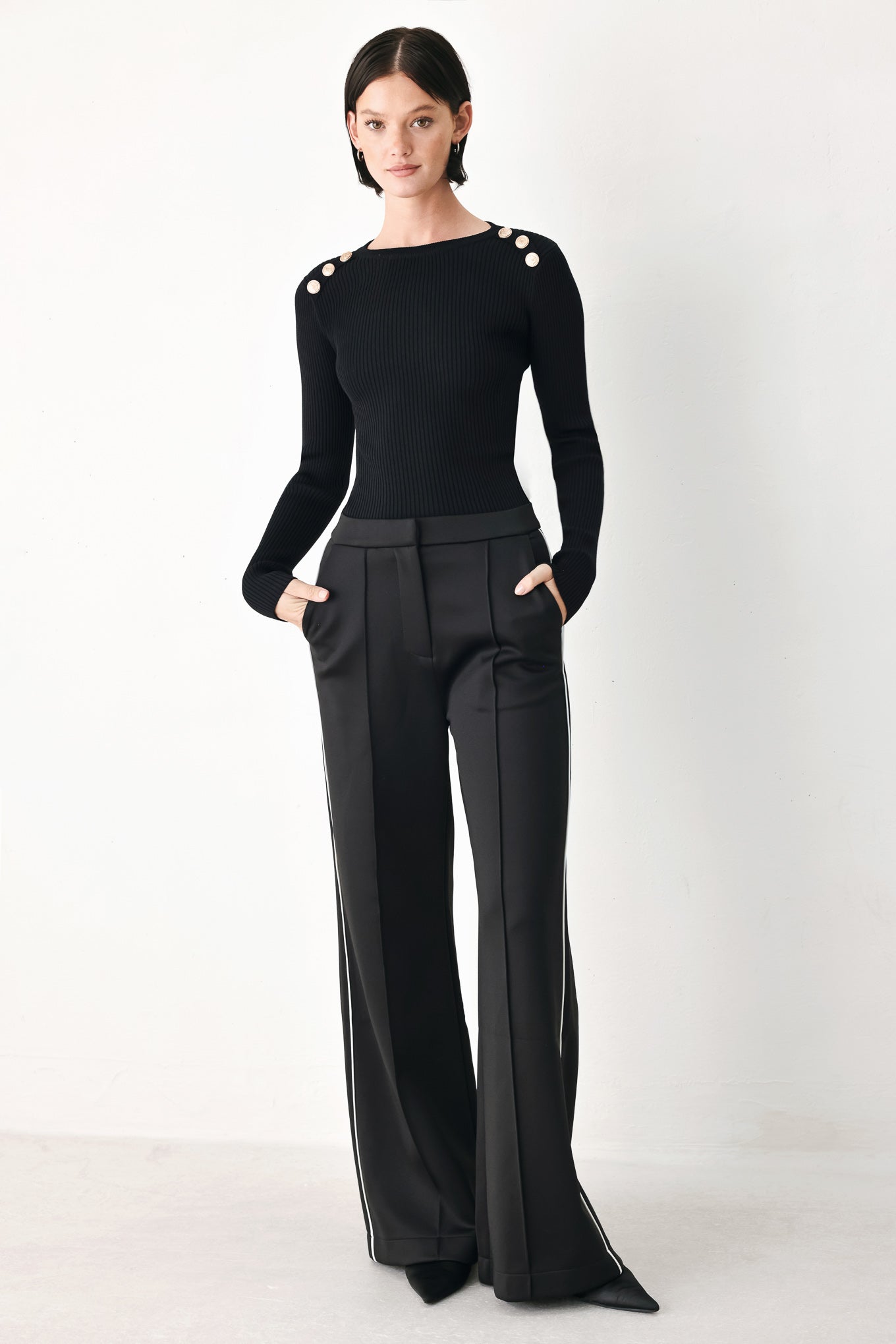 Flying Tomato Chocolate City Stretch Woven Pants in BLACK view 3 - Comfort Stretch - Chocolate Pants Brand (bottom)